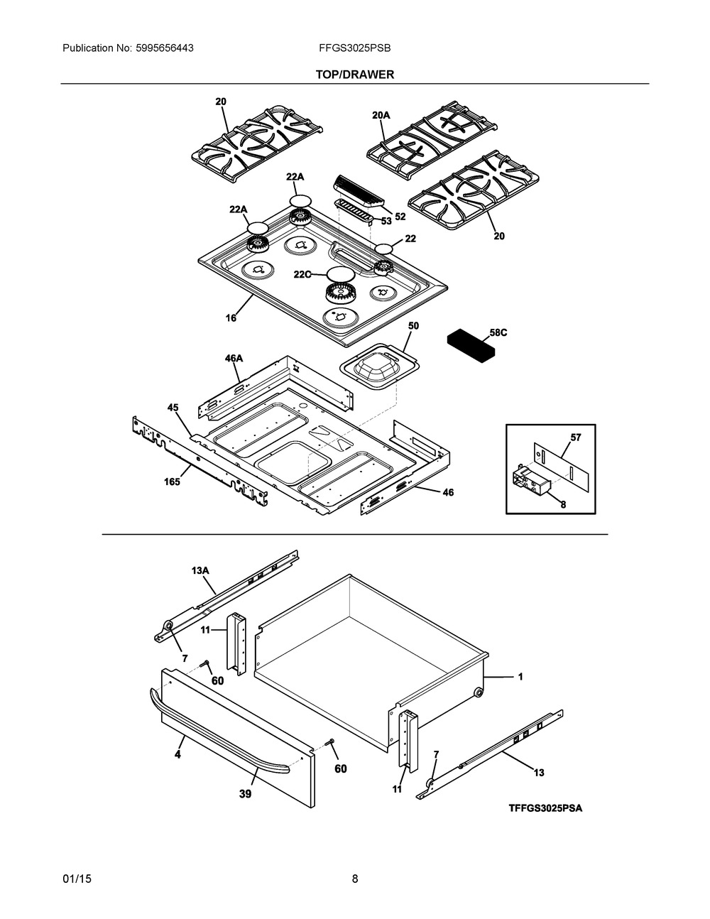 318569262 : 318569262 MAINTOP ASSEMBLY,BLACK