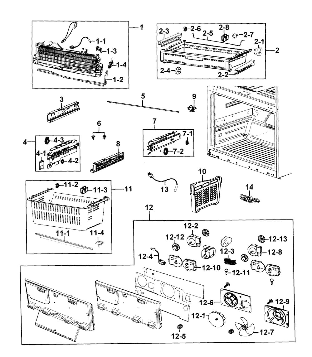 ASSY TRAY-FRE UPP;AW3,SHAFT (DA97-08439B)