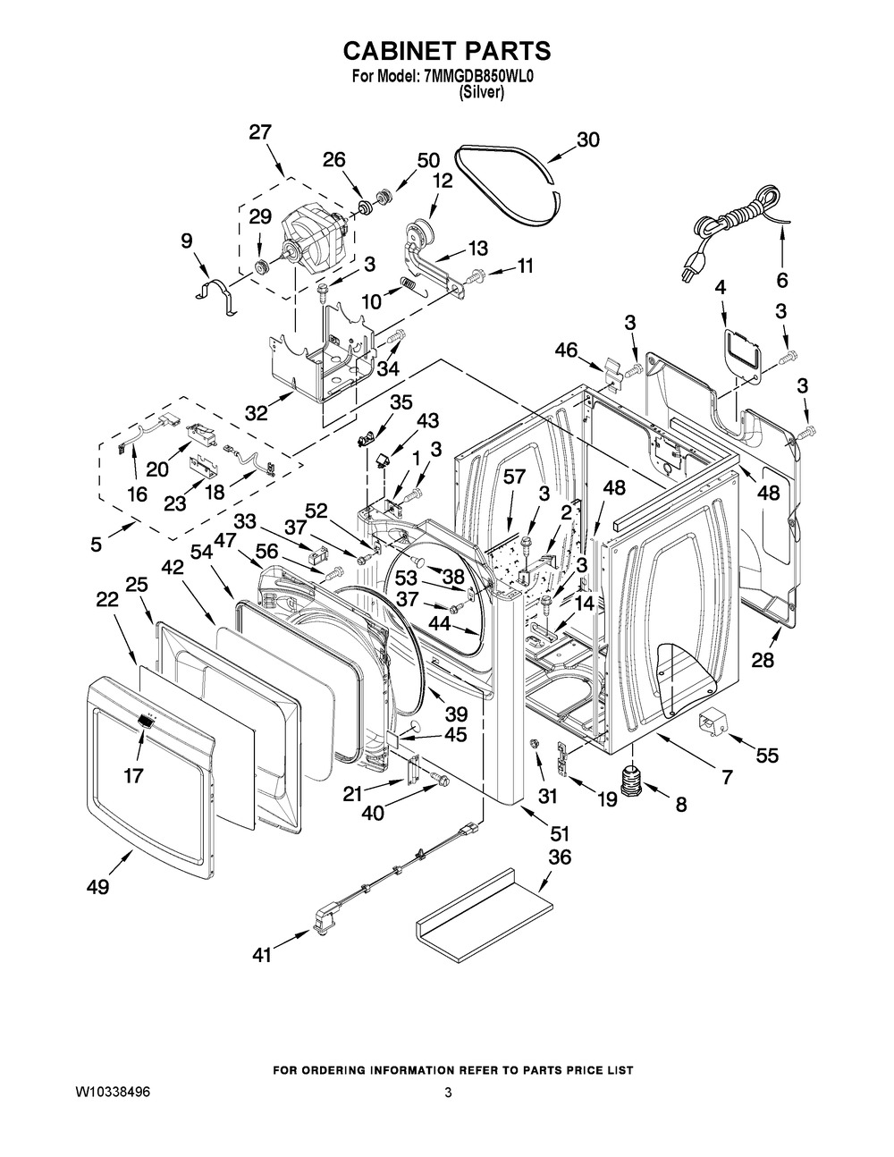 WHIRLPOOL, HINGE & PIN ASM - MERCUR, W10252472
