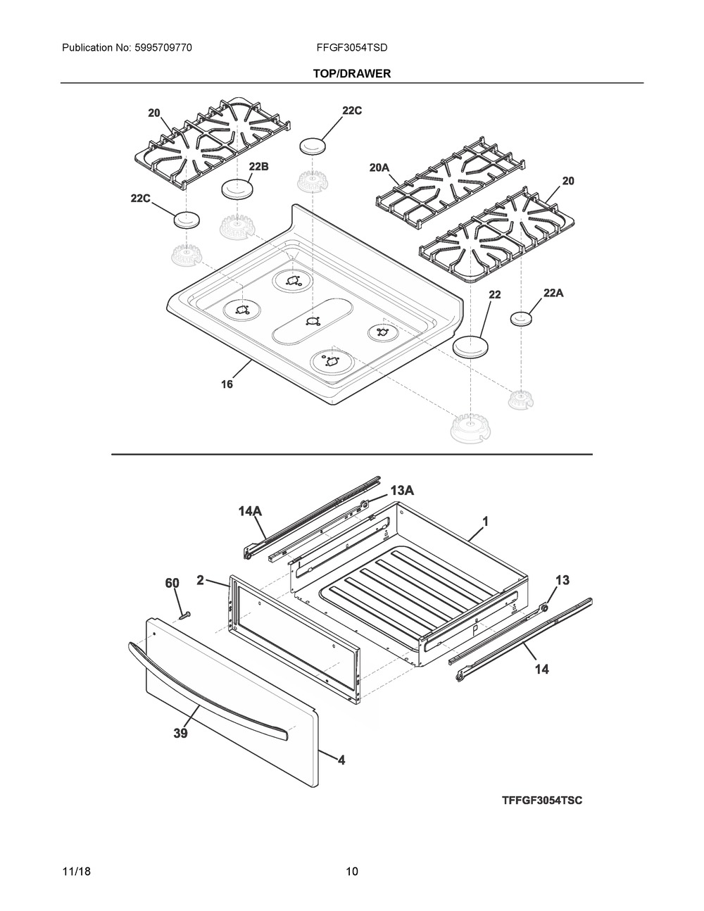 ELECTROLUX/FRIGIDAIRE, PANEL,DRAWER,STAINLESS, 5304510527
