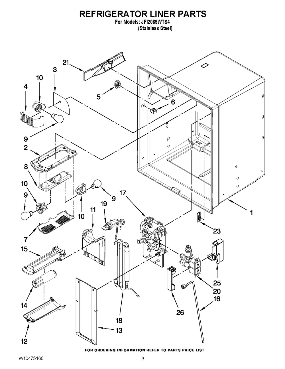 WHIRLPOOL, TUBE-WATER, WPW10444032