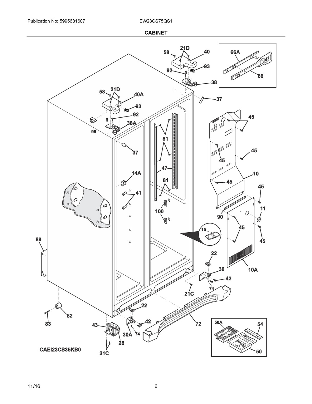ELECTROLUX/FRIGIDAIRE, BOARD-MAIN POWER,BOARD & HOUSI, 5304499463