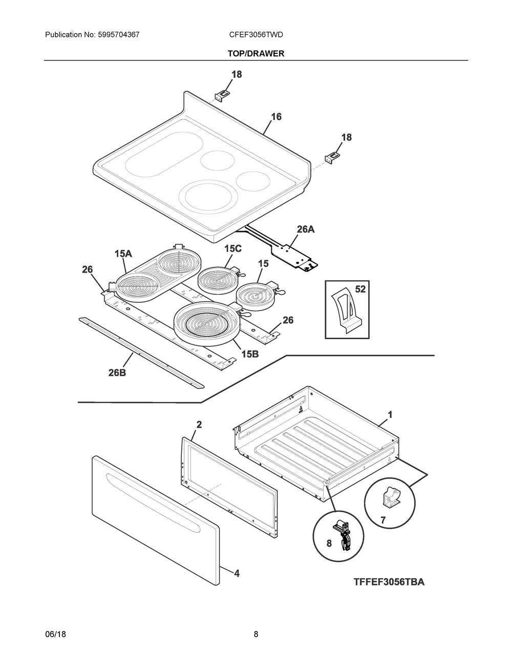 MAIN TOP,ASSEMBLY,WHITE (5304513837)