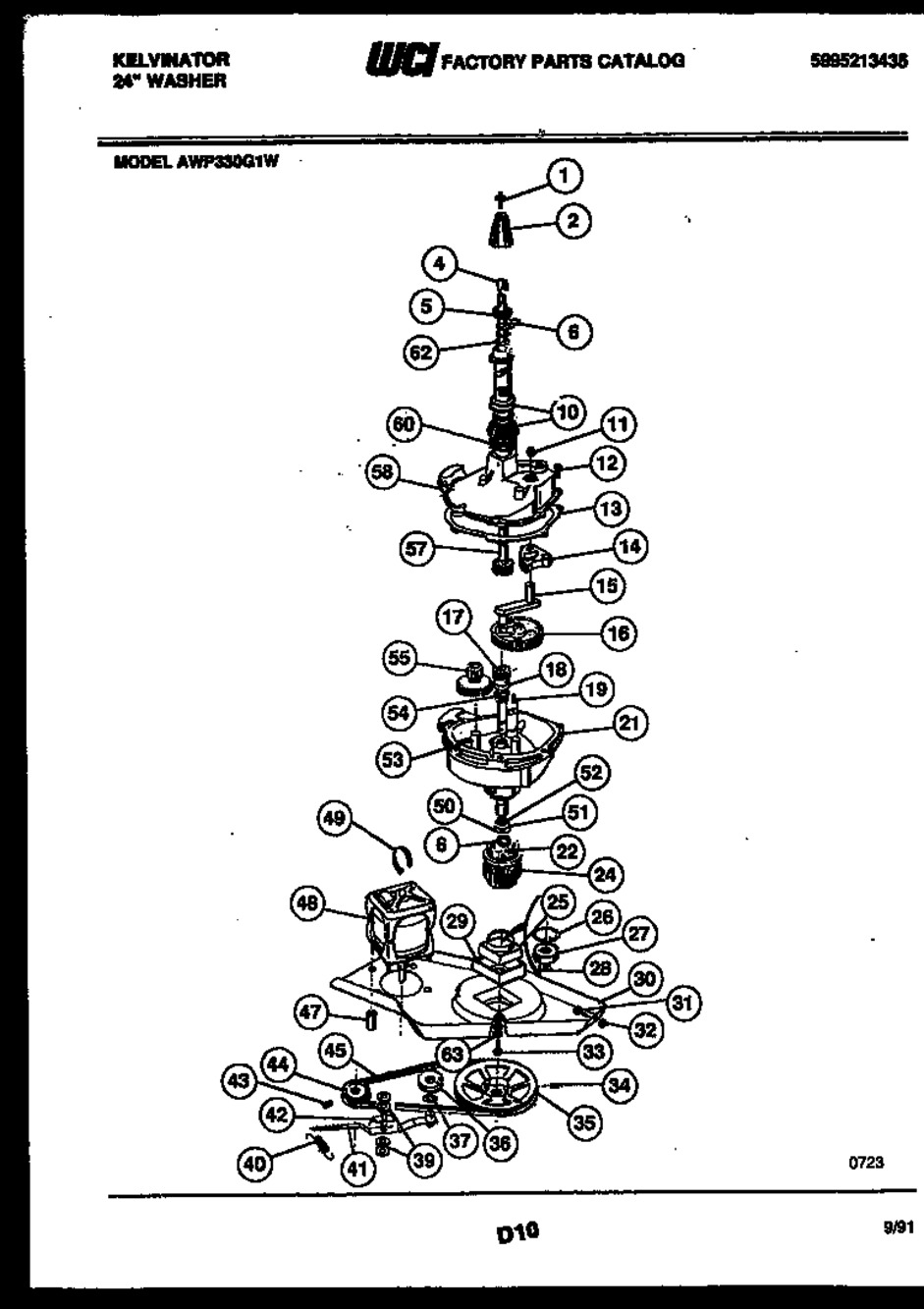 FRIG AW TRAN. PULLEY (5303937080)