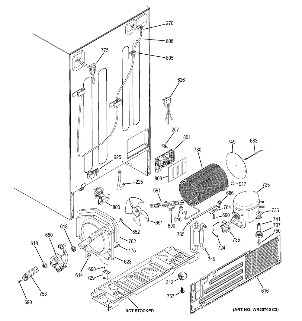 GE WR01F00284 Refrigerator Main Control Board