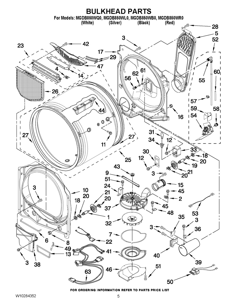 WHIRLPOOL DRYER WIRE HARNESS (W10171086)