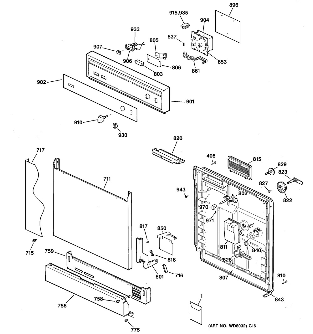 GE WG04F04930 Dishwasher Timer