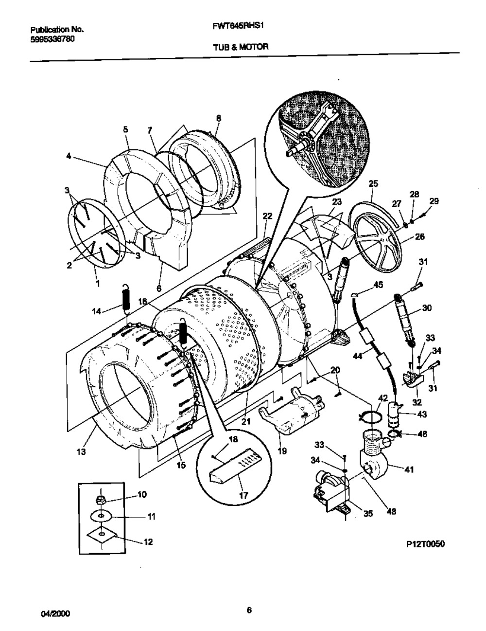 Frigidaire 131722800 Load Washer Drive Motor