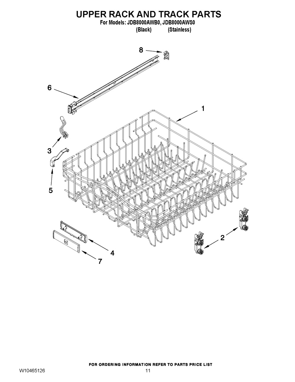 Whirlpool Dishwasher Clip (W10238406)
