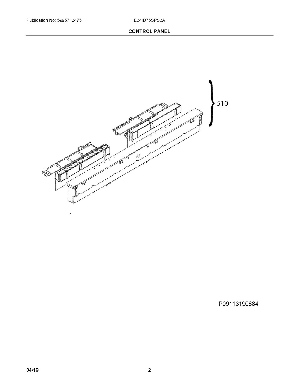 5304521336 : 5304521336 CONTROL PANEL,ASSEMBLY,TRANSP