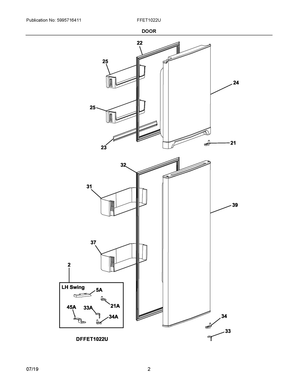 DOOR STOPPER,FREEZER DOOR,RH (5304518477)