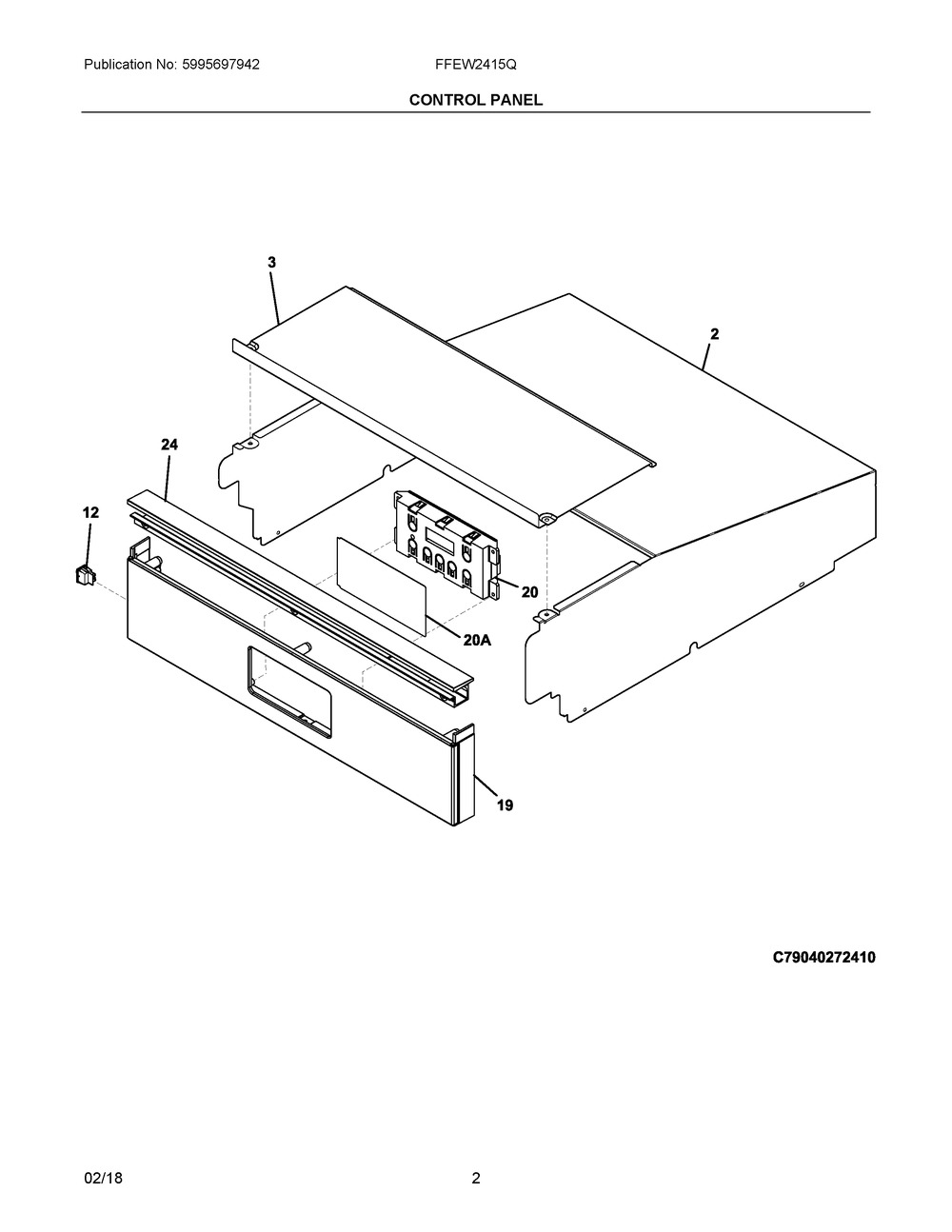 139030900 : 139030900 COVER,OVEN TOP,FRONT