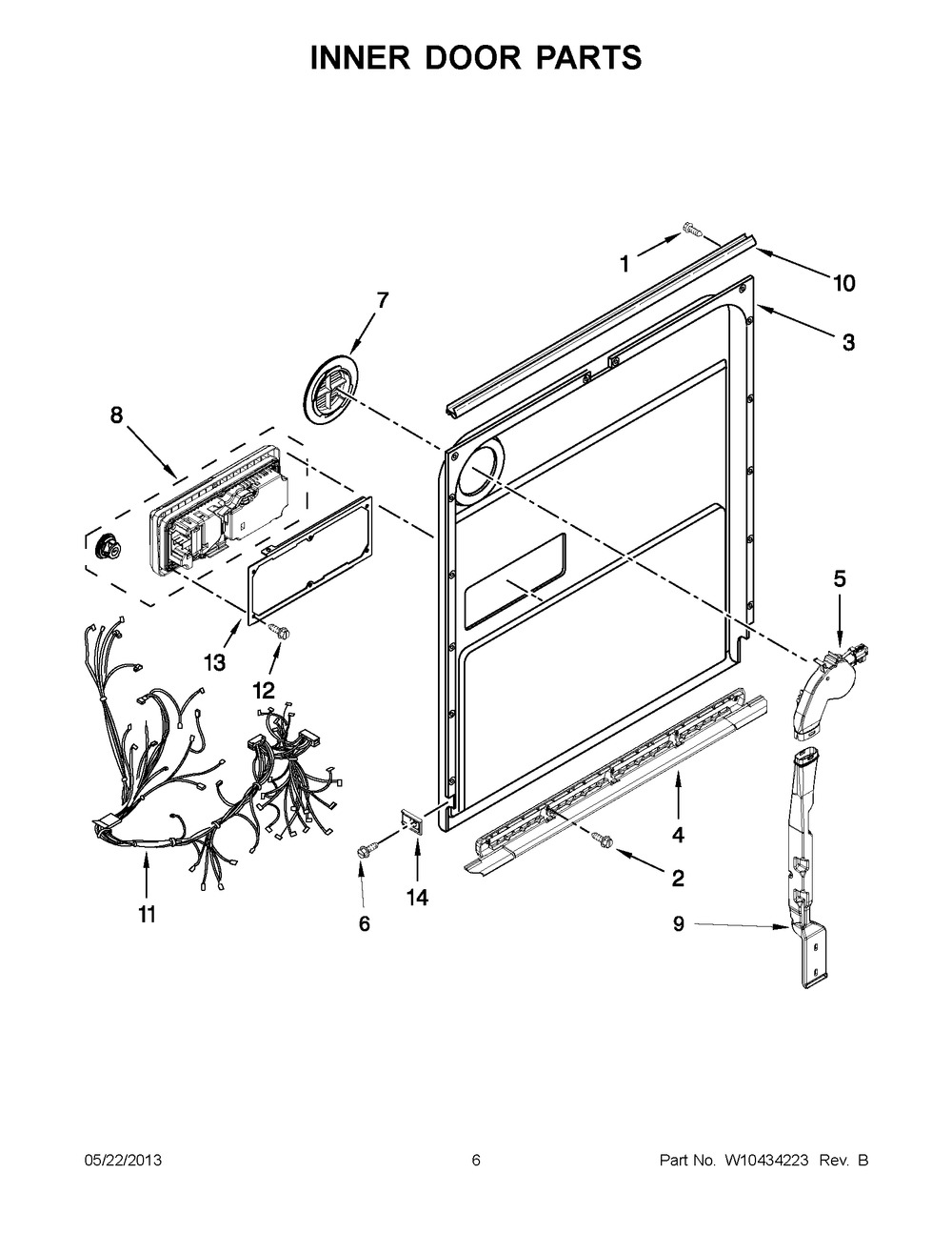WHIRLPOOL DISHWASHER WIRE HARNESS (WPW10416594)