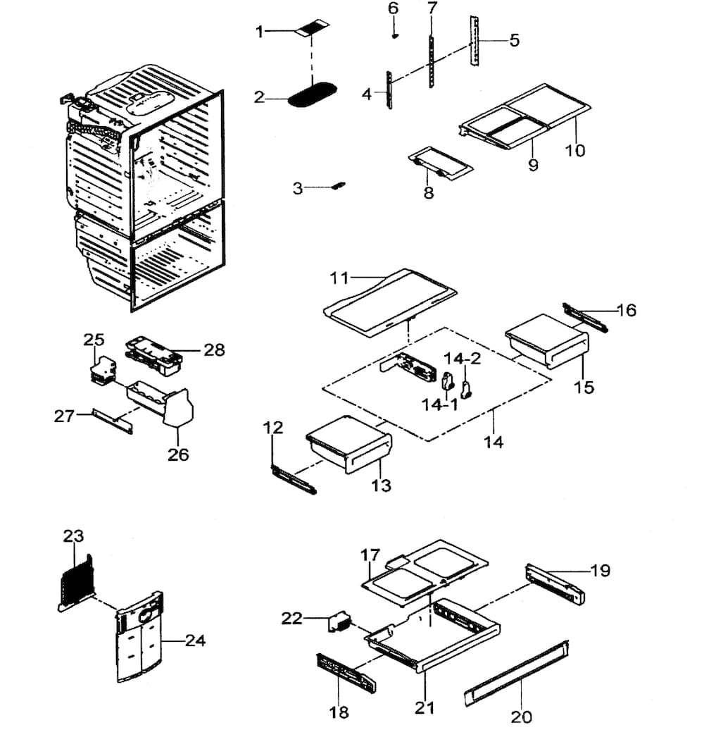 DA97-10634A : DA97-10634A SHELF ASSY,SLIDE REF AW2 WE