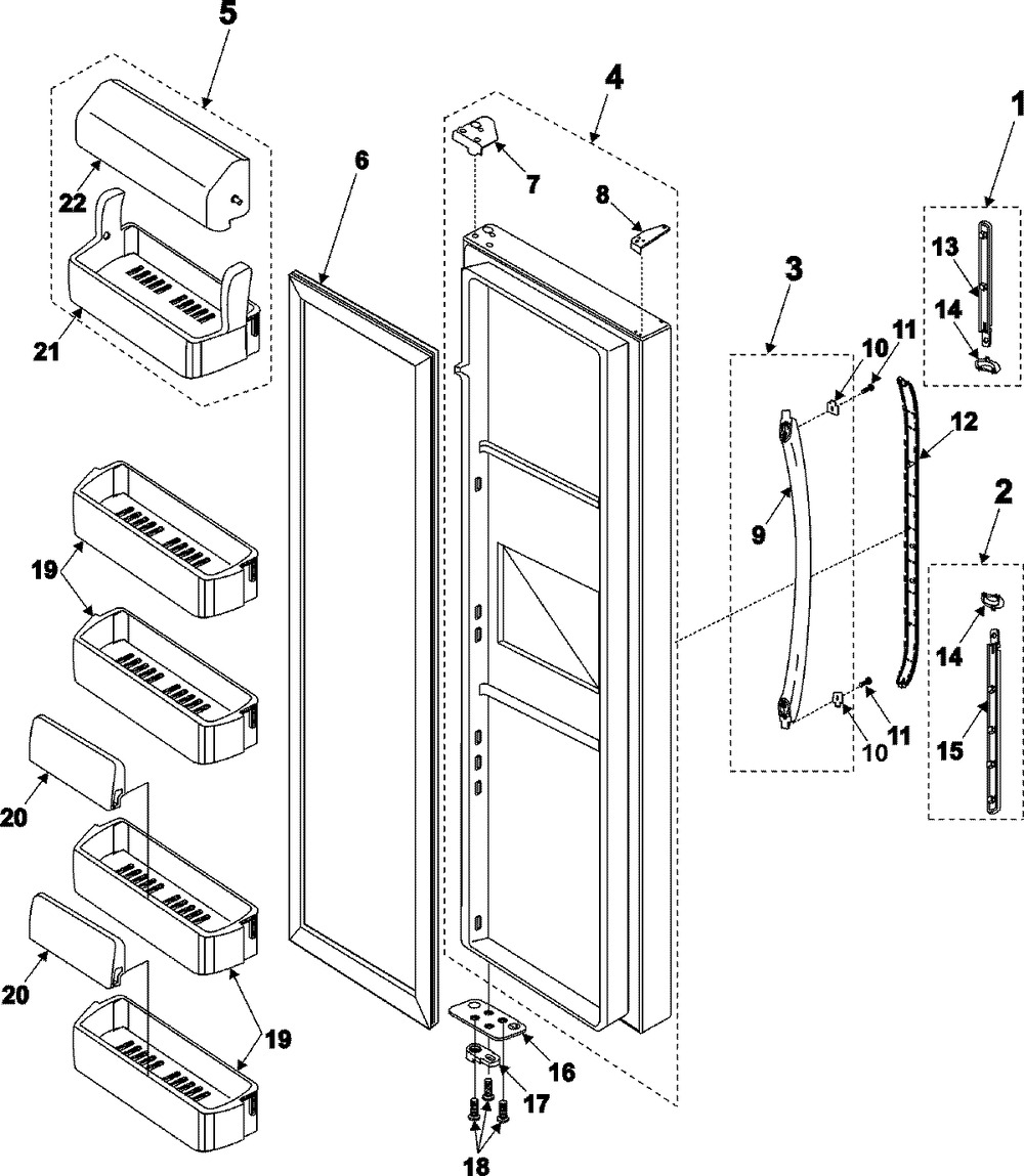 GASKET ASSY,DOOR REF A TOP (DA97-01800D)