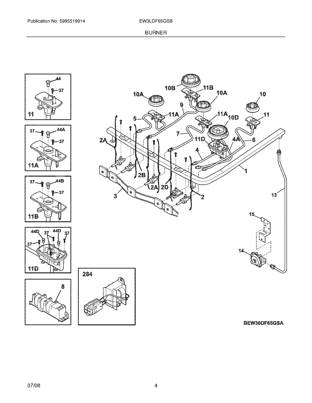 316523505 : C++ 316523505 ORIFICE,TOP BURNER ,LP ,5K