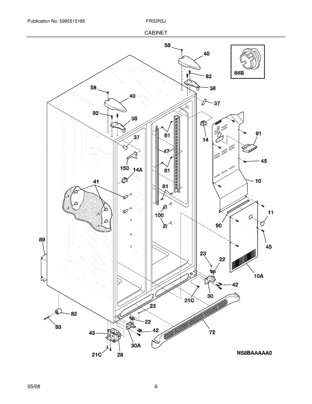 BRACKET-UPPER HINGE (240327206)
