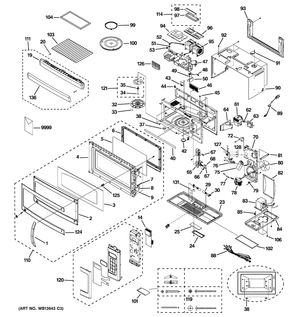 GE, GRILLE ASM, SS, WG02L02072