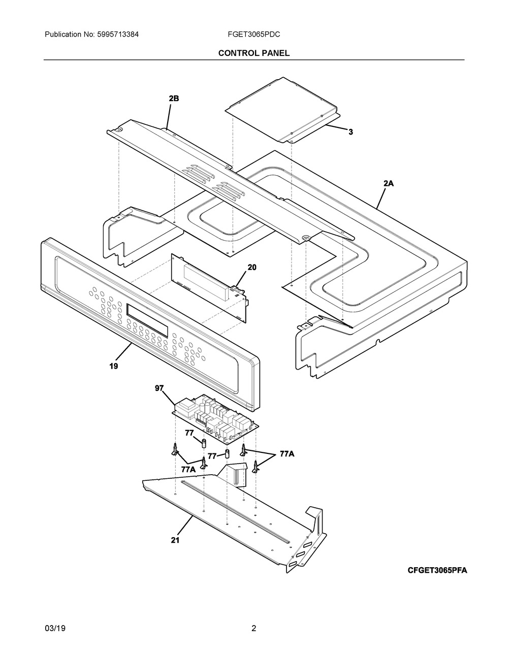 5304507885 : 5304507885 CONTROL PANEL ASSEMBLY,STEEL/