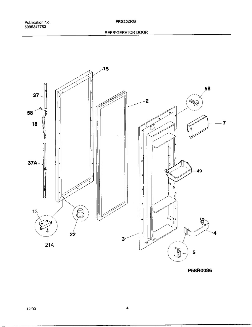 FRIG RE RACK DOOR (218807013)