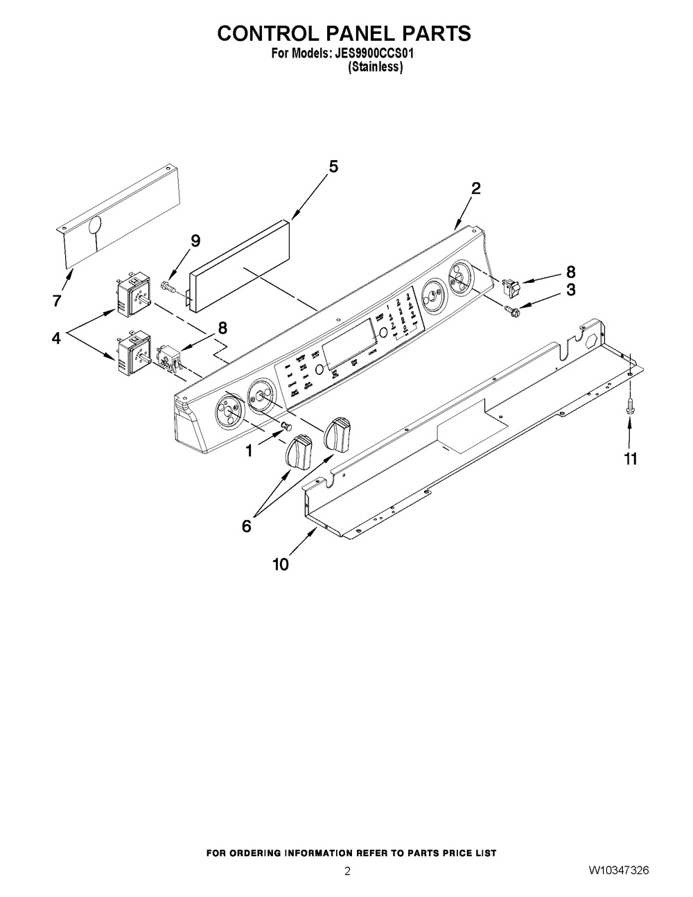 WHIRLPOOL, PANL-CNTRL, WPW10314418