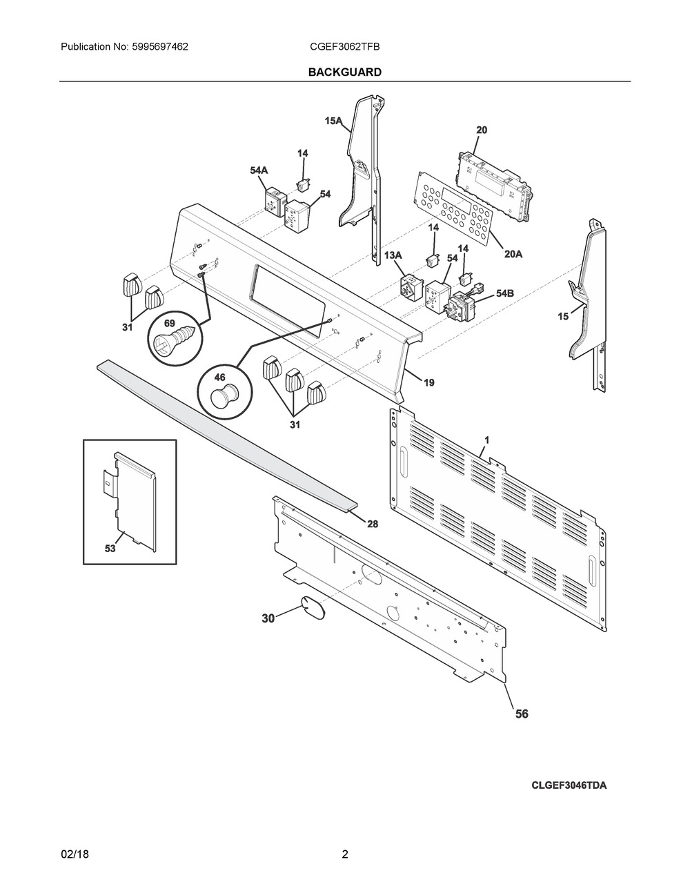 PANEL,BACKGUARD,STAINLESS (5304509892)