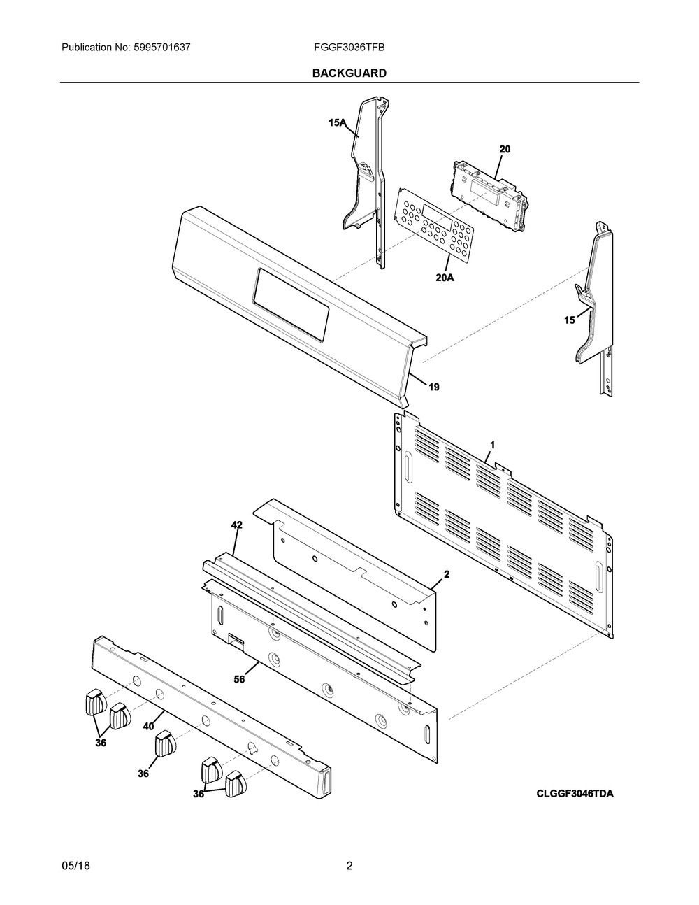 PANEL,BACKGUARD,STAI (5304509890)