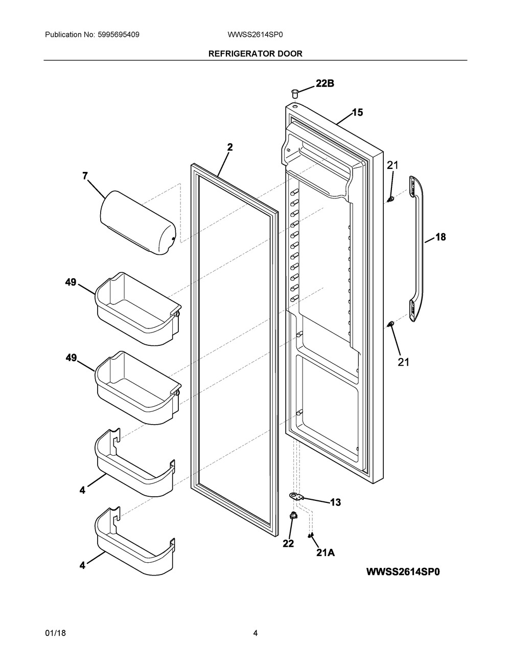 242126601 : 242126601 BIN-DOOR,PSEUDO,BOTTOM