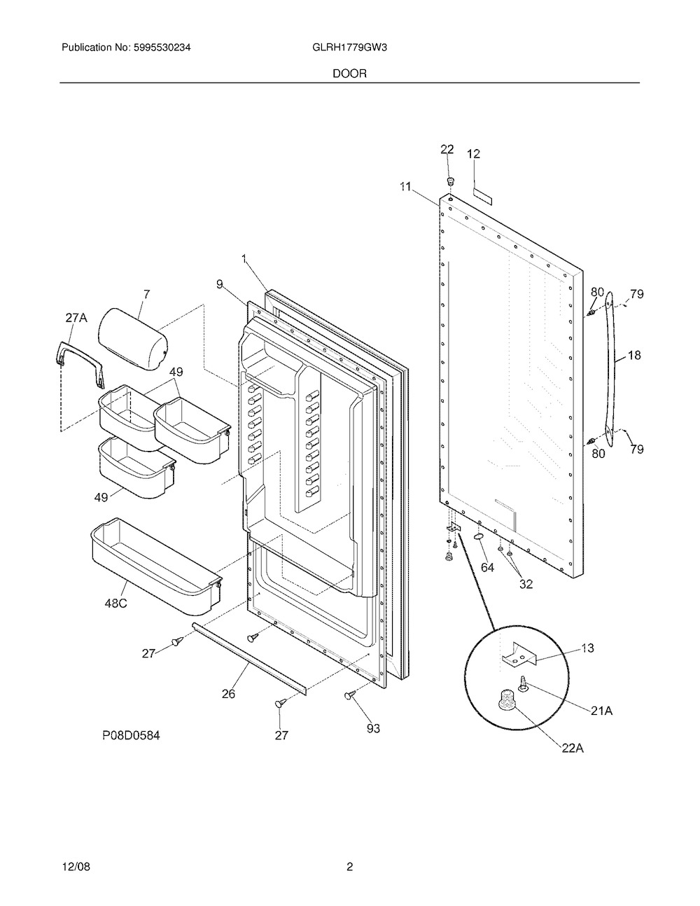 297245219 : C++ 297245219 PANEL,OUTER DOOR,WHITE