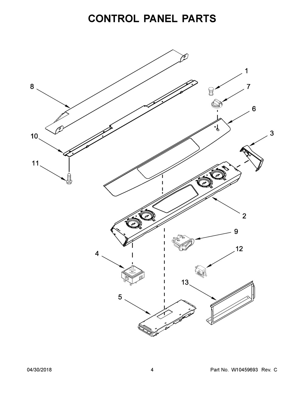 WHIRLPOOL, KNOB, WP7737P414-60