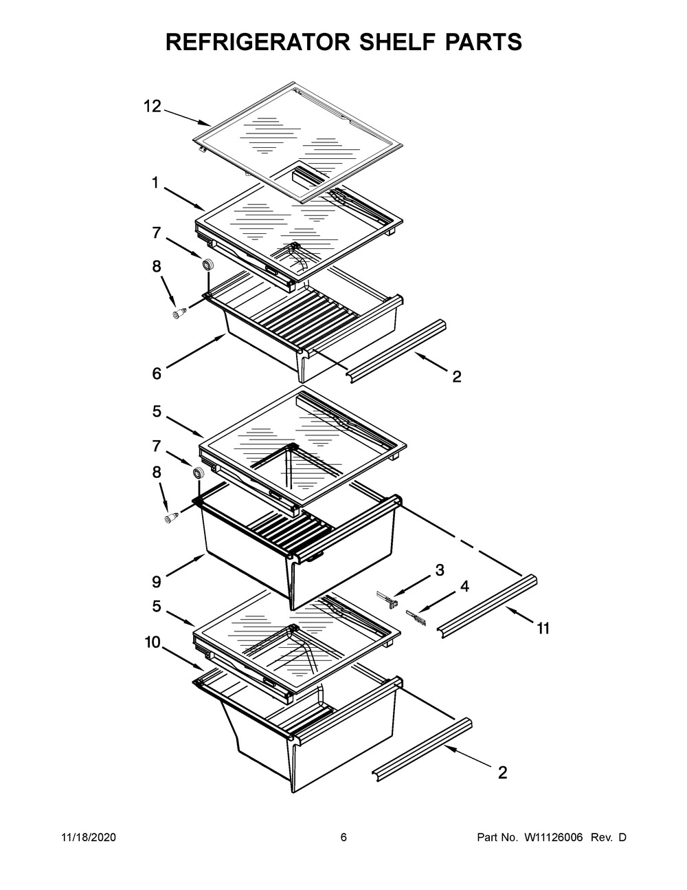 W11130214 : W11130214 SHELF-GLAS