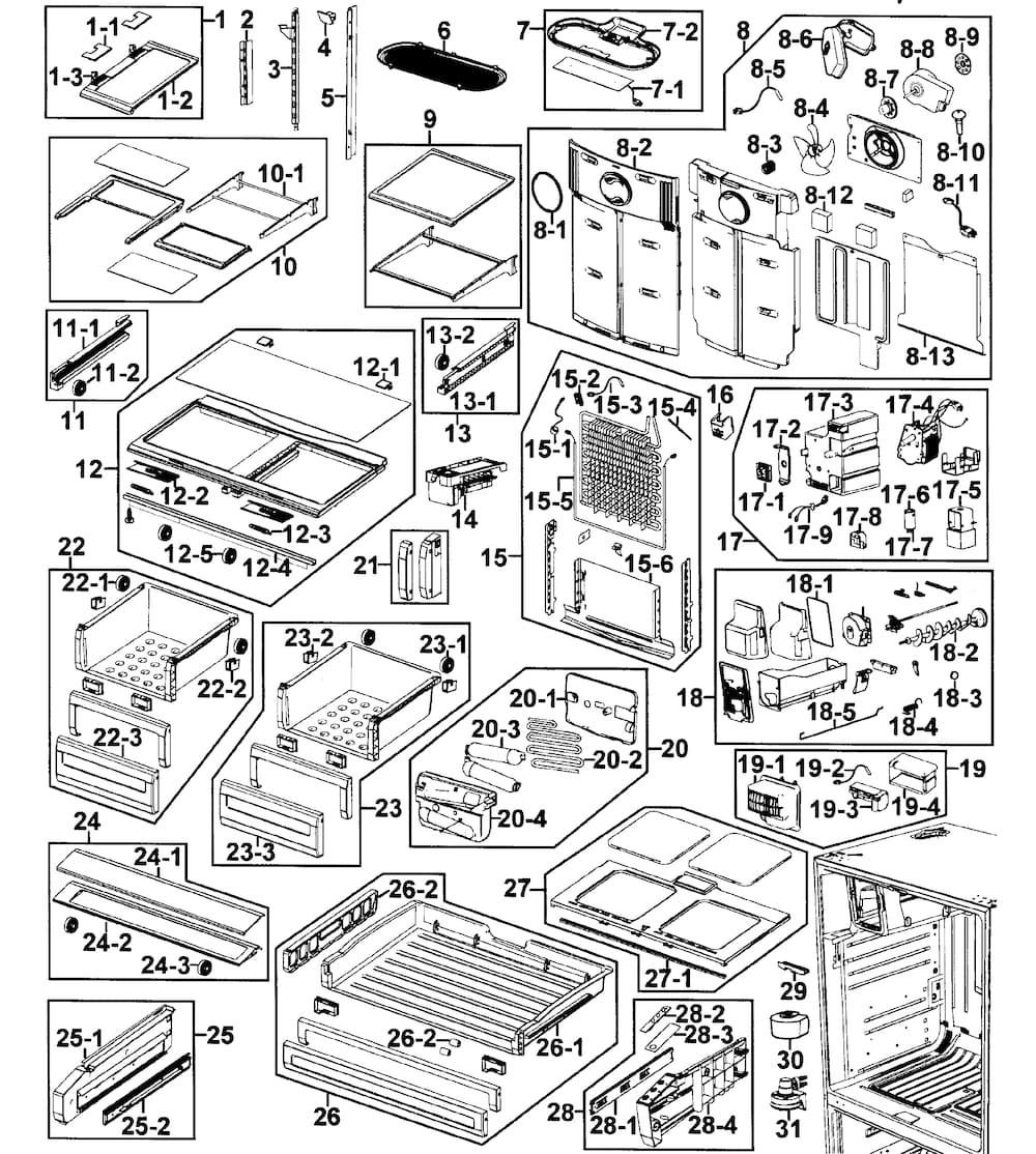 DA97-07560A : DA97-07560A SHELF ASSY,INSERT REF FOLD