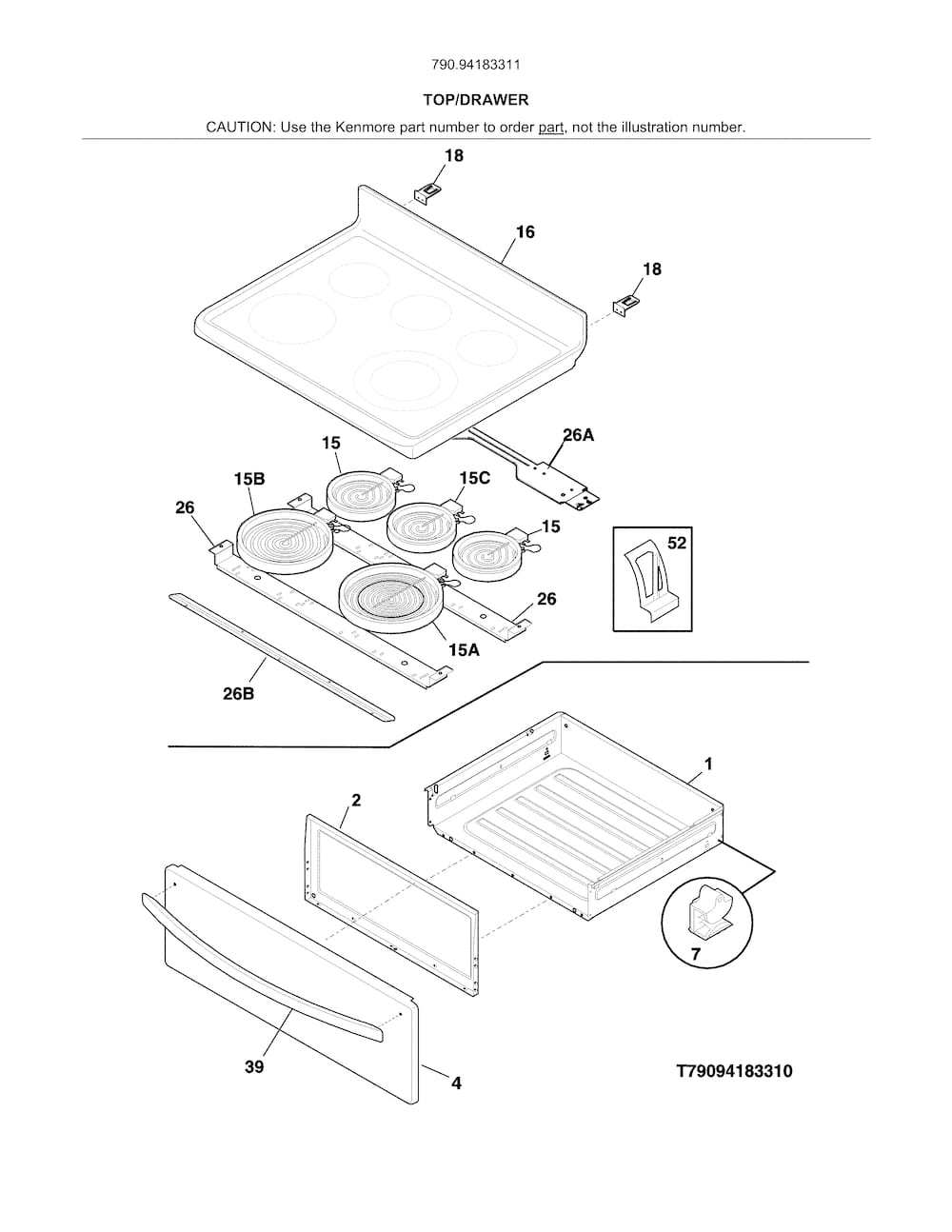 ELECTROLUX/FRIGIDAIRE, PANEL,DRAWER, 5304512039