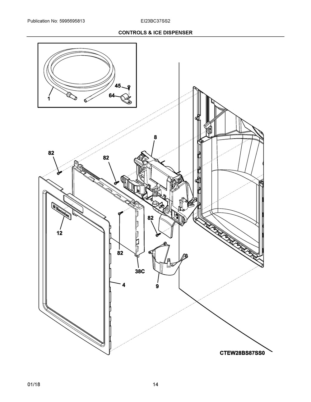 5304508150 : 5304508150 CONTROL ASSEMBLY,USER INTERFA