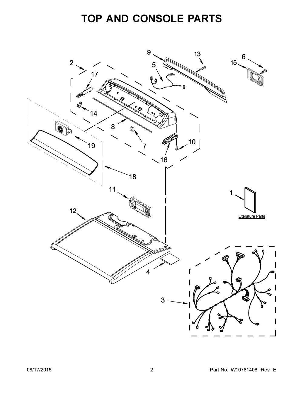 WHIRLPOOL, CONSOLE, W10847565