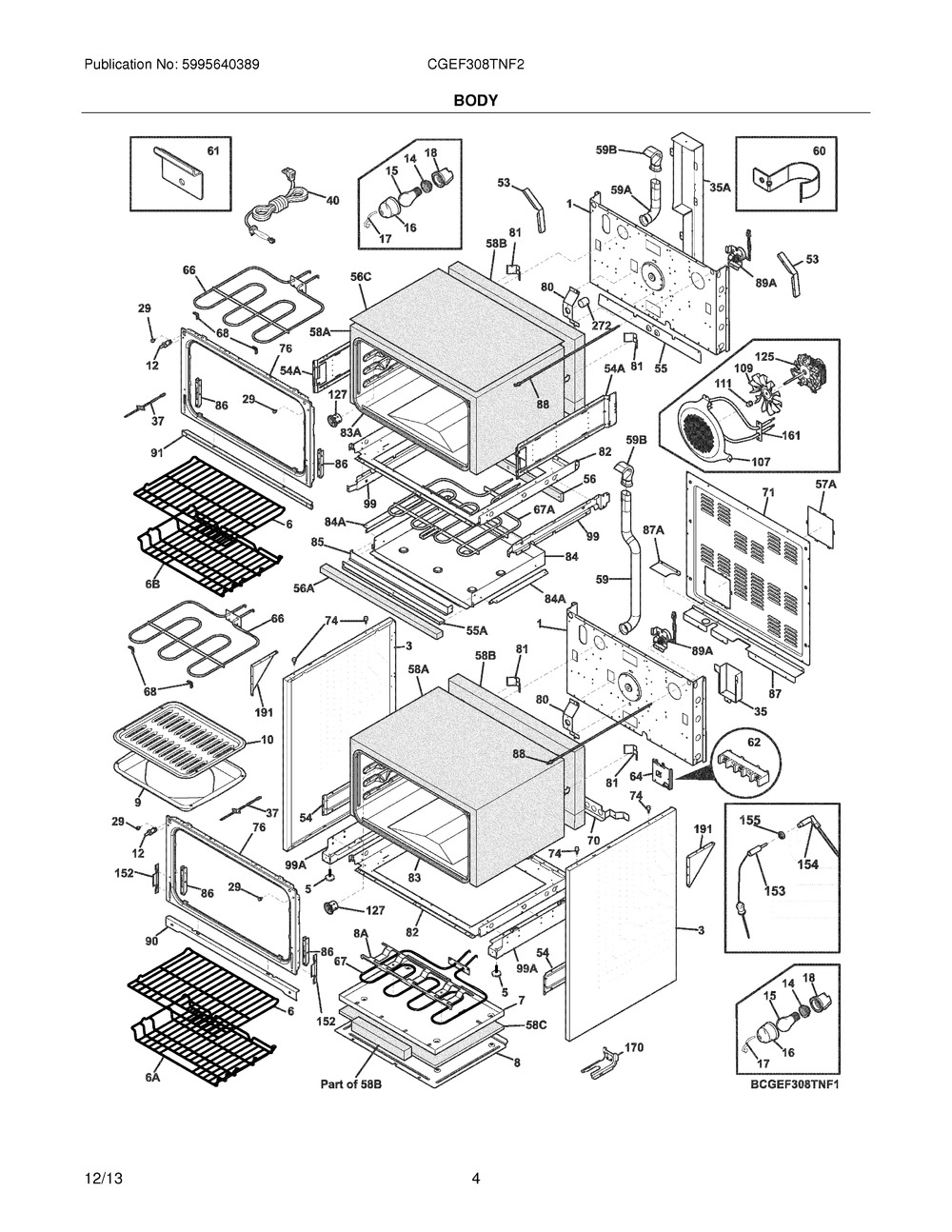 MOTOR,CONVECTION FAN (318398206)