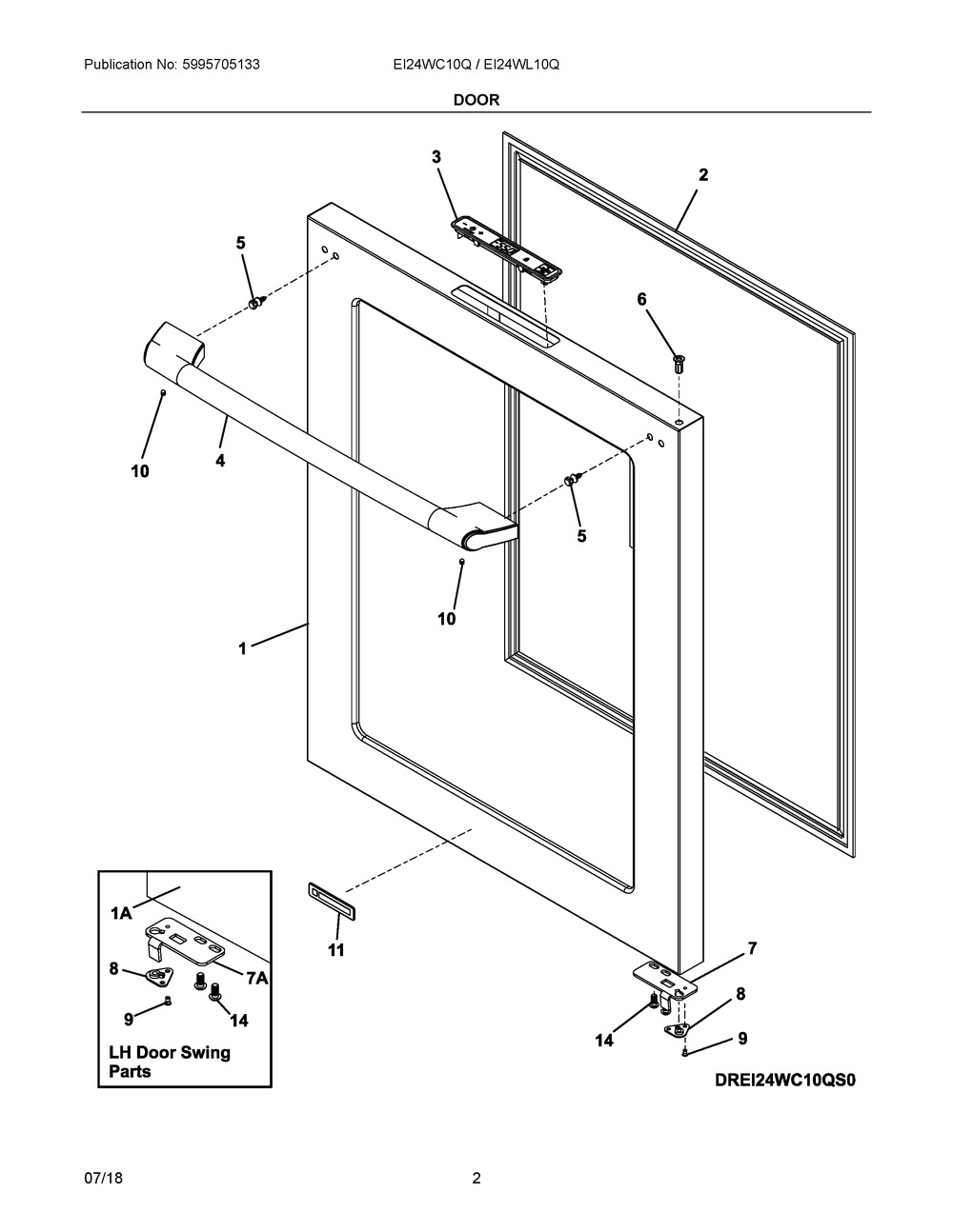 5304496717 : 5304496717 HANDLE,DOOR/DRAWER,STAINLESS