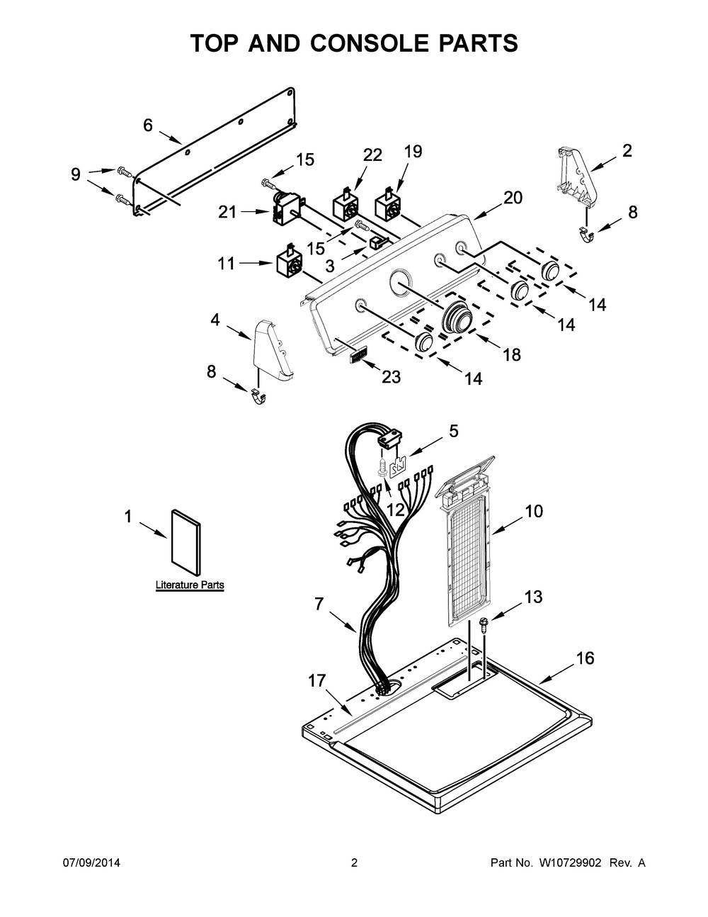 WHIRLPOOL, PANEL-CNTL, W10688377