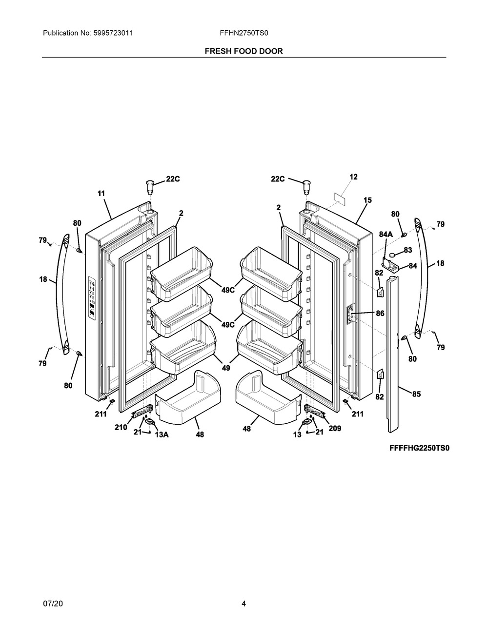 DSP REFRIG DOOR,COMP (807460149)