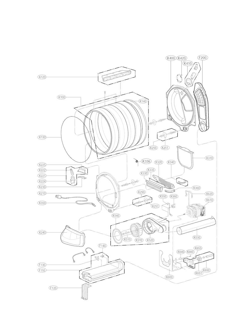 3045EL1005D : 3045EL1005D TUB ASSEMBLY,DRUM