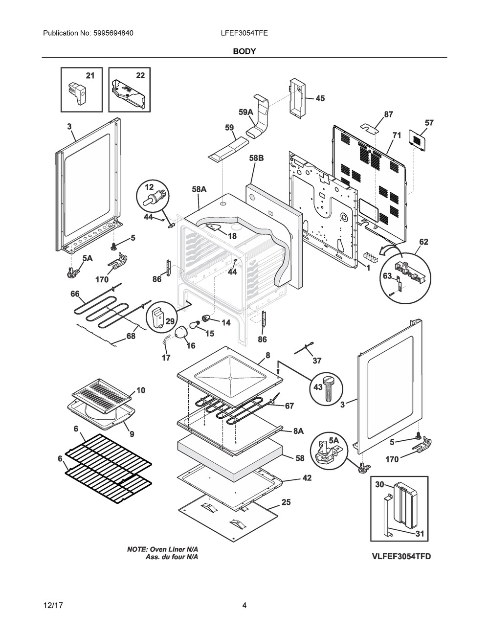 5304520383 : 5304520383 COVER,FRONT FRAME