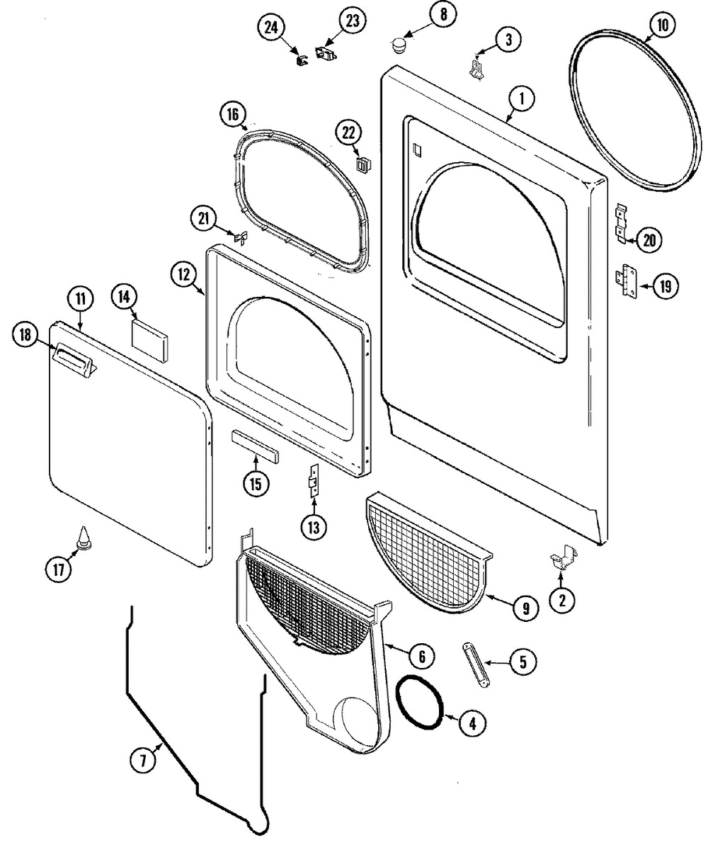 WHIRLPOOL DRYER FRONT SEAL ASSEMBLY (WP31001637)