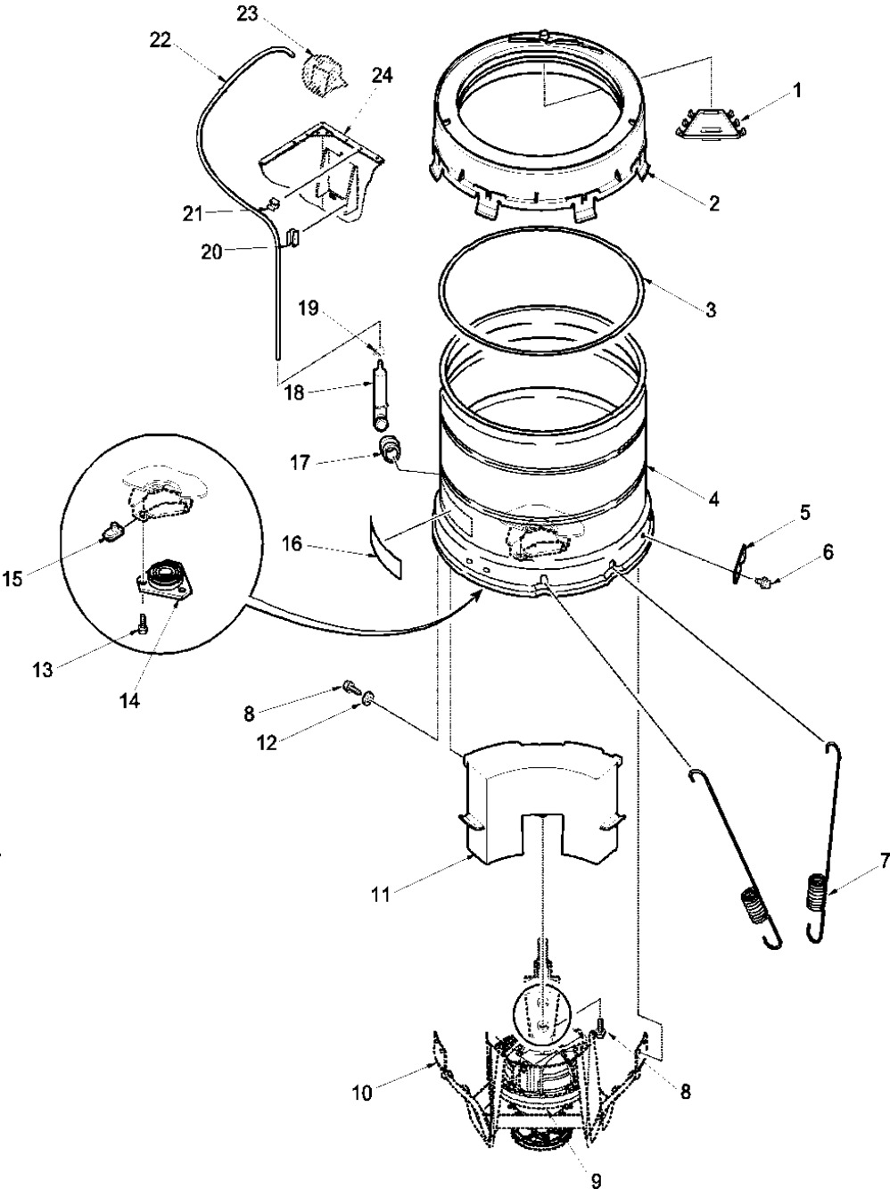 SPEED QUEEN, GASKET,OUTER TUB, 38359