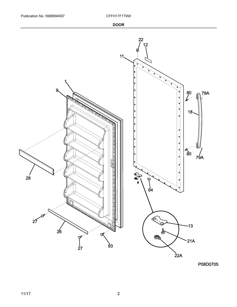 297352769 : 297352769 PANEL-,OUTER DOOR,WHITE