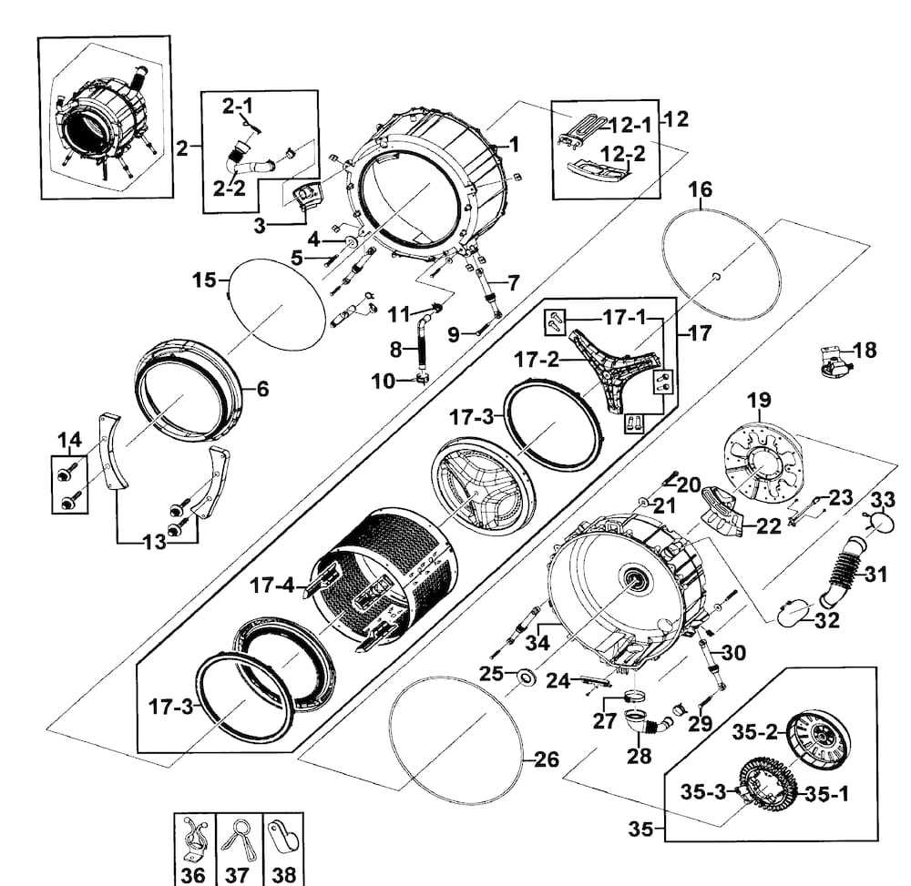 DC97-08650H : DC97-08650H SEMI TUB FRONT ASSY, WF218