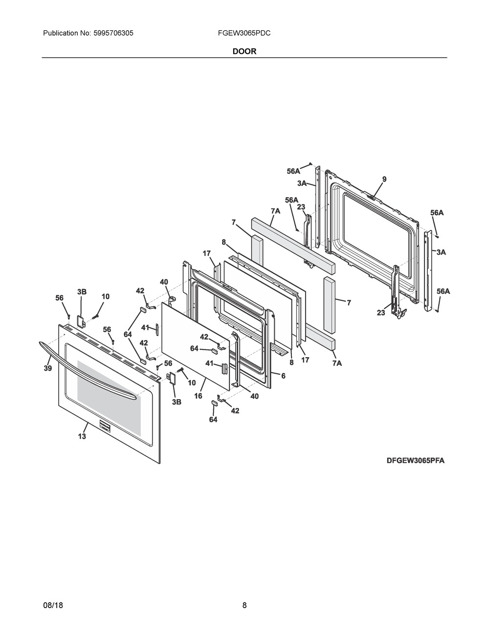 5304514471 : 5304514471 DOOR ASSEMBLY,OUTER,BLACK STA