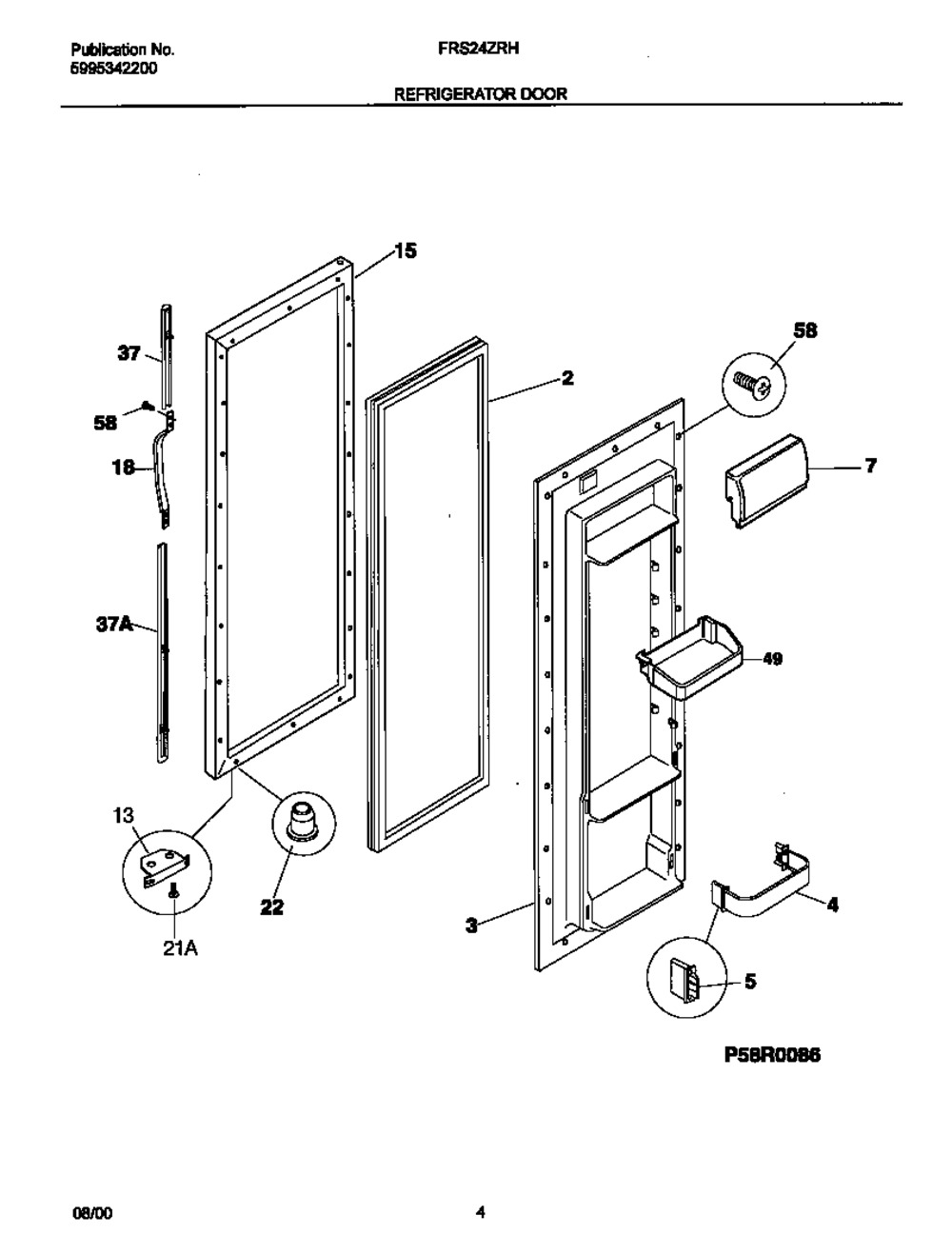 5303918198 : C++ 5303918198 PANEL EXT REF DOOR ALMOND