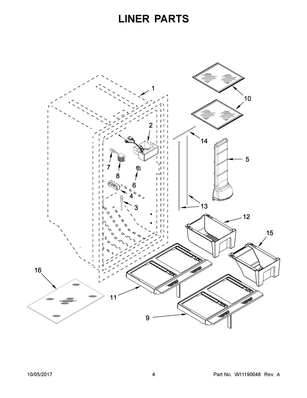Whirlpool Refrigerator Control Box Assembly (W11496881)