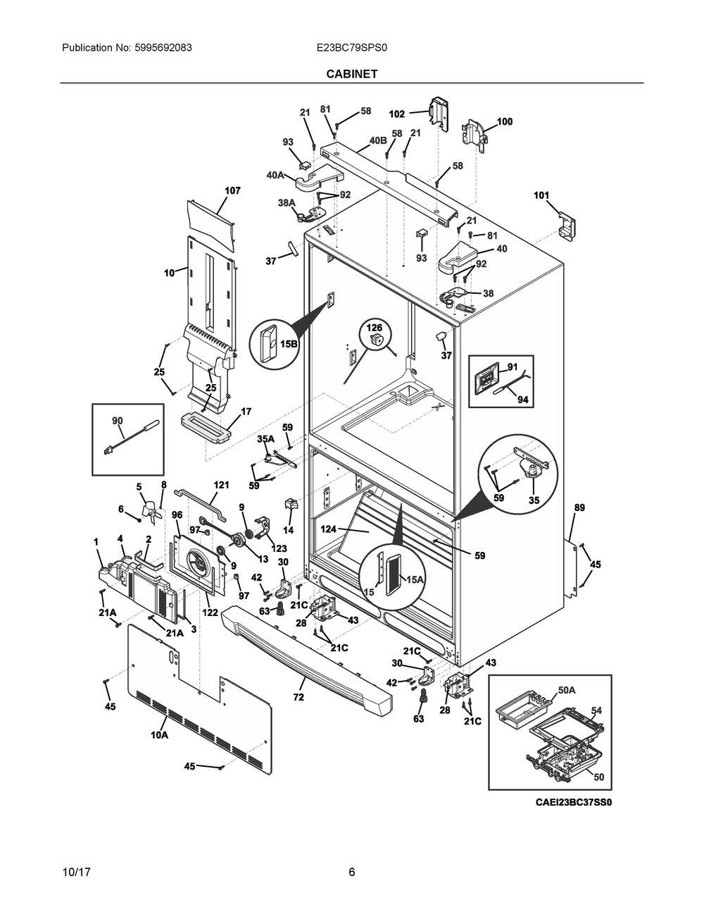 5304510439 : 5304510439 BOARD ASSEMBLY,MAIN POWER,W/H