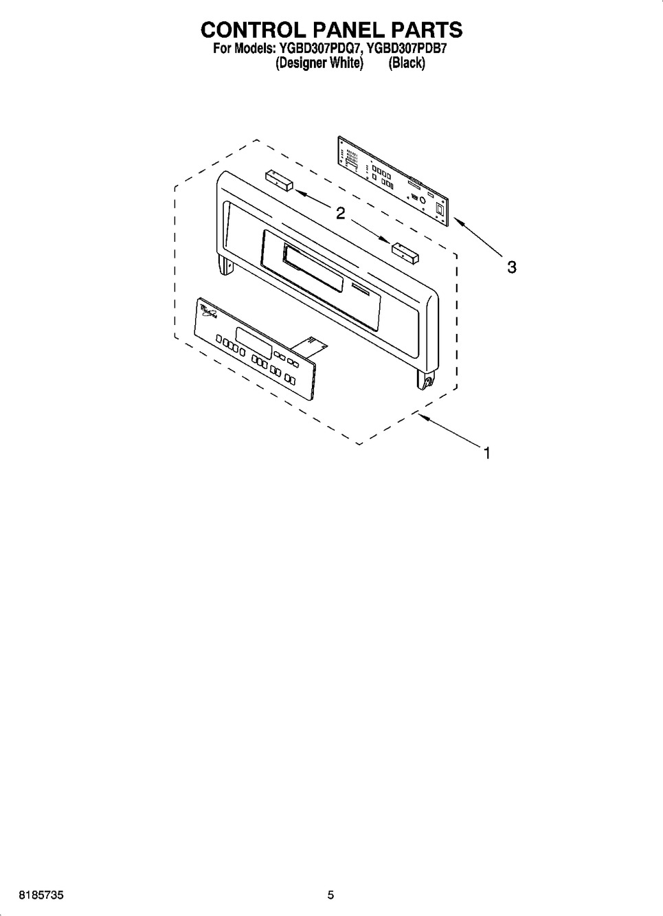 WHIRLPOOL RANGE OVEN MICROCOMPUTER (8302966)